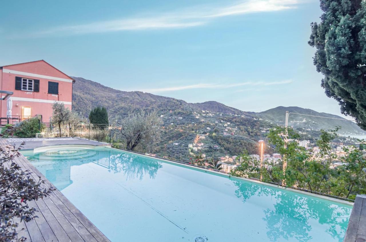Recco Apartment With View And Pool Eksteriør billede